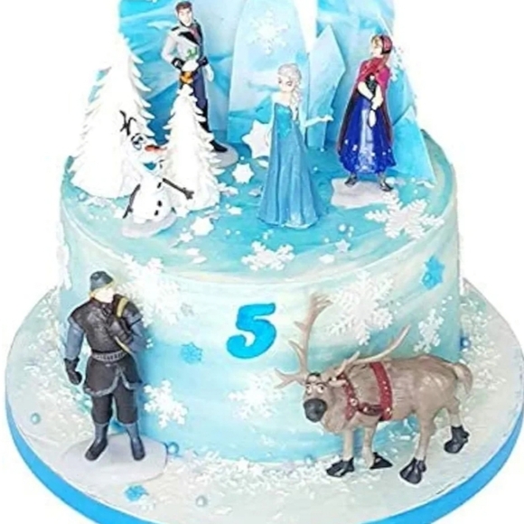 Frozen cake topper Figures Set 6Pcs Frozen cake decorations for Frozen Party - Picture 3 of 6